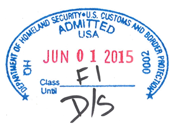 Visa, Immigration Status, and Entry Stamp  Office of International  Students & Scholars